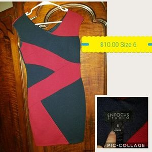 Dark Bluue and Red Dress